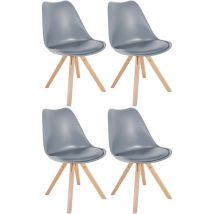 Set di 4 sedie Sofia Plastic grigio natura (eckig)