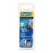 Set di 40 rivetti in alluminio Diam.4,8 x H.12 mm Rapid Rapid