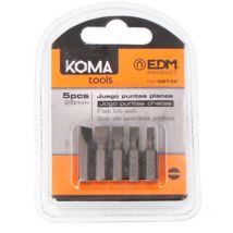 Set bit piatto 1 4-5 pezzi x 25 mm strumenti koma