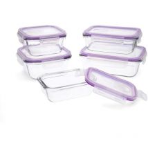 Frost Set 5 contenitori ermetici vetro 37cl - 64cl - 104cl - 52cl - 80cl Trasparente - Quid