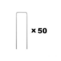 Set di 50 picchetti per giardino in acciaio zincato - 30 x 200 mm