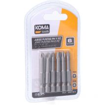 Gioco 6 bits ph 1-2-3 pz 1-2-3 x 50mm koma strumenti