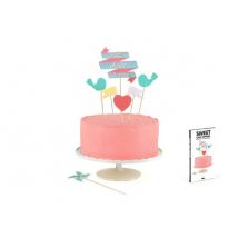 Doiy - set di 6 decorazioni per torte - sweet cake