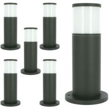Set di 6 dissuasori da esterno veracruz antracite altezza 35cm
