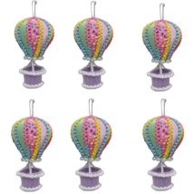 Set di 6 Mongolfiere Decorative Decorazione per l'Albero di Natale Stile Candy addobbi particolari da collezzionare