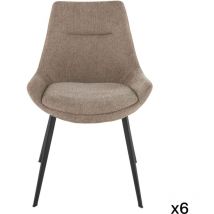 Set di 6 sedie in tessuto tortora L62 cm - colombe