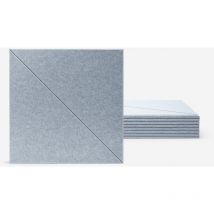 Set di 8 pannelli decorativi fonoassorbenti 60x60 grigio di design Toon-G
