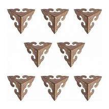 Set di 8 protezioni angolari in ottone puro vintage in miniatura con motivo a nuvola
