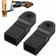 Set di accessori per sega oscillante multiutensile Bosch da 20 pezzi 34 mm con sgancio rapido per Ryobi, Milwaukee, Dremel, Rockwell, Makita