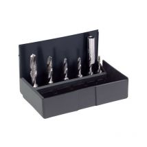 Set Di Bit Misti, Custodia In Plastica, Contenuto: 1 Rispettivamente Trapano Taradeur M3 a M10