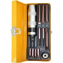 Set di cacciaviti manuali reversibili a percussione da 12 pezzi, utensili manuali per estrattori, punte a croce con taglio esagonale a impulsi per