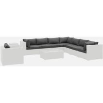 Alice's Garden – Set di fodere per cuscini da giardino Venezia – 15 pezzi – 70x70x12, 70x40x10, 58x40x10 – Grigio