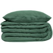 Biancheria da letto in garza di cotone verde celeste 240x220cm - Atmosphera créateur d'intérieur