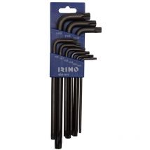 Set di matracci con 9 chiavi torx brunite a prova di manomissione t10-t50 454-9-h Irimo t10-t50 chiavi sfalsate