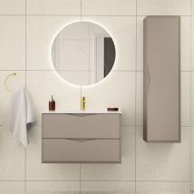 Set di mobili da bagno con lavabo Ellie cachemire 80cm