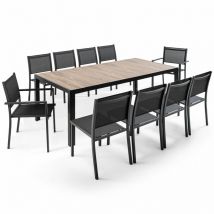 Tavolo e 10 sedie in alluminio e ceramica - Tivoli