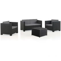 Shaf - Set di mobili da giardino Diva Comfort Storage Grafite - Rosa