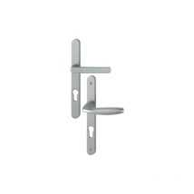 Set di porte con piastra stretta New york Key i in acciaio inox F9 Hoppe 099KH/300LMSGL/1810 - 195mm - entr.7/70 C.7 - 58/67 - 3294008