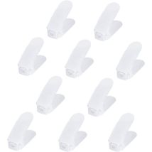 Scarpiera Set regolabile Impilatore per scarpe regolabile antiscivolo 3 altezze regolabili in plastica (30 pezzi, bianco) Naizy