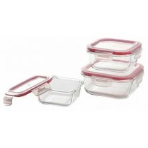 Set 3 scatole portapranzo quadrate Walking Anywhere Bergner
