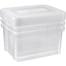 Curver - Set di Scatole Portaoggetti Handy 3x25 l Trasparente