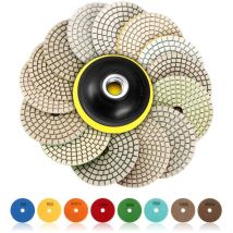 Set Di Tamponi Per Lucidatura Di Pietra, Diamante, Pad, Spta 15pcs Dia 100mm Wet Diamantati Pastiglie Da Per Lucidatrice Ad Acqua Per Pavimenti In 