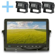 Set di telecamere per la retromarcia con monitor AHD 10.1" + 3 telecamere 1080P Yatek per il parcheggio