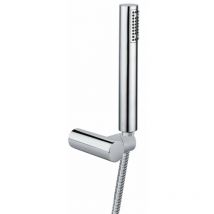Damast - Set doccia con supporto e flessibile modello tondo Rain 13702 Cromo