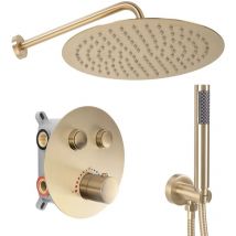 SET DOCCIA da INCASSO REA LUNGO BRUSH GOLD BOX TERMOSTATO