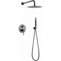 Imex - Set doccia incasso con monocomando Modello monza Doccetta di dimensioni standard Colore nero finitura in black gun metal [ ]