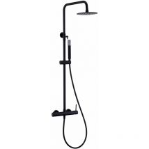 Imex - Set doccia monocomando Modello monza soffione di dimensioni standard Colore Nero Finitura opaca [ ]