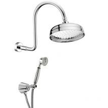 Damast - Set doccia ottone cromato Antico soffione diametro 30 cm