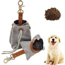 2pcs Dog Bag Dispenser, Dog Walking Bag, Dog Training Bag, Portable Waste Bag Dispenser, for Dog Walking, Running, Hiking (Gray)