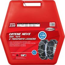 Set due pezzi catene da neve 16MM gruppo 230 per suv 4x4 e trasporto leggero