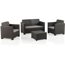 Evo Garden Garden Furniture Set Graphite - Rose