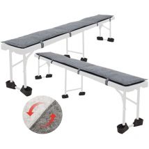 Dunedesign - Set Feutre 2 Coussins Réversibles Banc Bière 180cm 12 Capuchons Protection Sol