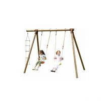Newplast - New Plast Altalena in Legno 2 Posti + Scala