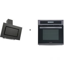 Respekta - Set four encastrable et hotte aspirante 90 cm Blacksteel