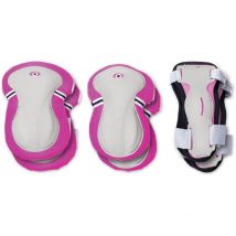Set Ginocchiere Gomitiere e Polsiere Protezioni per Bimbo xxs Rosa