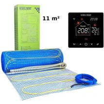 Set Heizmatte 11 M² 170 W/m² + Wi-fi-programmierbarer Thermostat Sn-20