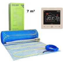 Set Heizmatte 7 M² 170 W/m² + Wi-fi-programmierbarer Thermostat Sn-15