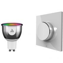 Ampoule led couleurs connectée GU10 + interrupteur sans fil - Chacon