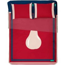 BENETTON SET 4pz matrimoniale più lenzuolo: lenzuolo sopra (240x290cm c/orlo semplice 5cm) + lenzuolo con angoli (175x200+25cm patella) + 2 federe