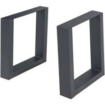 Set Lülsfeld di 2 Gambe Quadrate per Mobili 'Fai da Te' in Acciaio (AxL) 40 x 43 cm - Nero [en.casa]