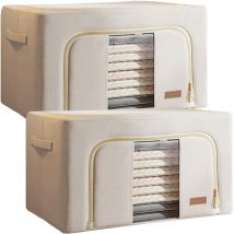 Joybos - Lot De 2 Boîtes De Rangement Pour Le Linge, 200 L (100x2), Pliables, Matière Textile