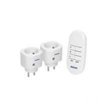 OR-GB-440 - Spina wireless per l'accensione e lo spegnimento di apparecchi elettrici (2 pz., telecomando) - Orno