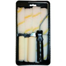 TEC HIT514112 - Set mini Rouleau à Peinture - 12 Recharges Assorties + Bac