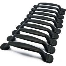 Set Mit 10 Schrank-/schubladen-/schlafzimmermöbelgriffen, 128 Mm Lochabstand, Aluminium, Inklusive Schrauben