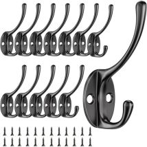 Set Mit 12 Vintage-wandhaken Aus Metall Inklusive Schrauben, Schwanenhalshaken Für Schlafzimmer, Küche Und Badezimmer