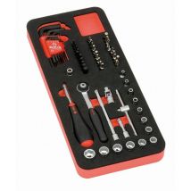 Schaumstoffmodul 59 Steckschlüsseleinsätze 1/4 auf Karte - mob - 9803059001